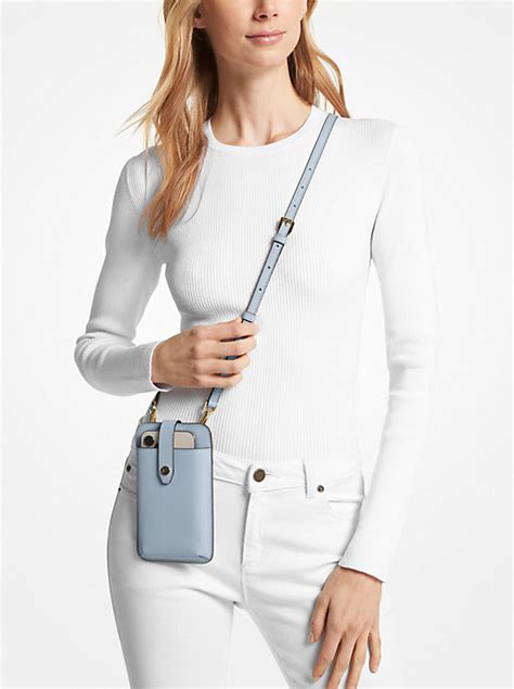 michael kors phone leathrr crossbody|Michael Kors Crossbody thick strap.